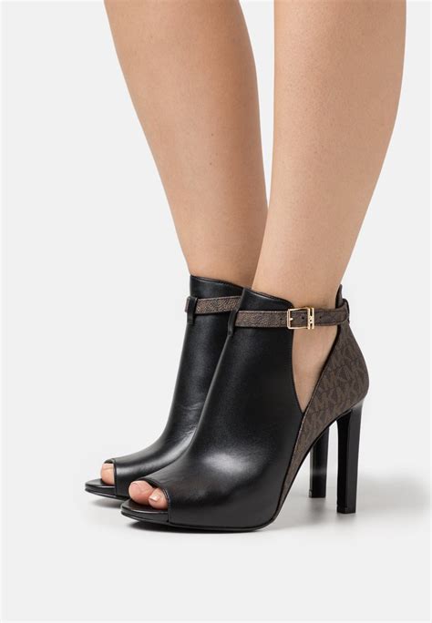 michael kors stiletto heels open true black|Michael Kors.